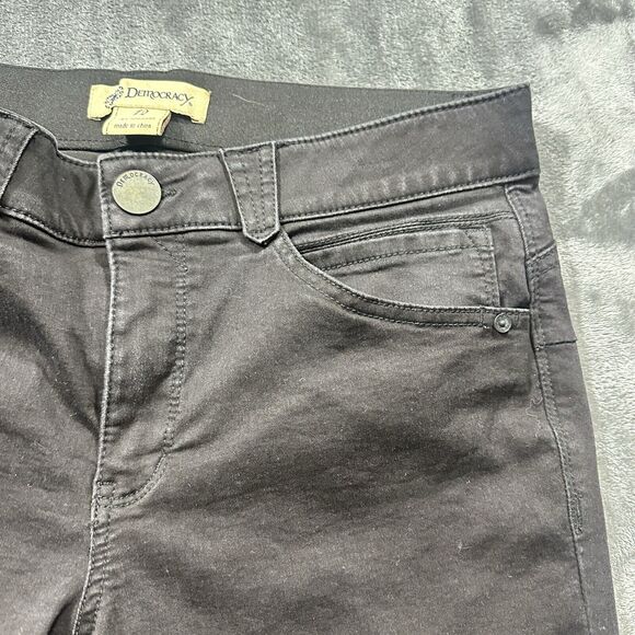 Democracy Jeans Women's 12 Black Ab Technology Skinny Mid-Rise Straight‎ Denim - Picture 3 of 13